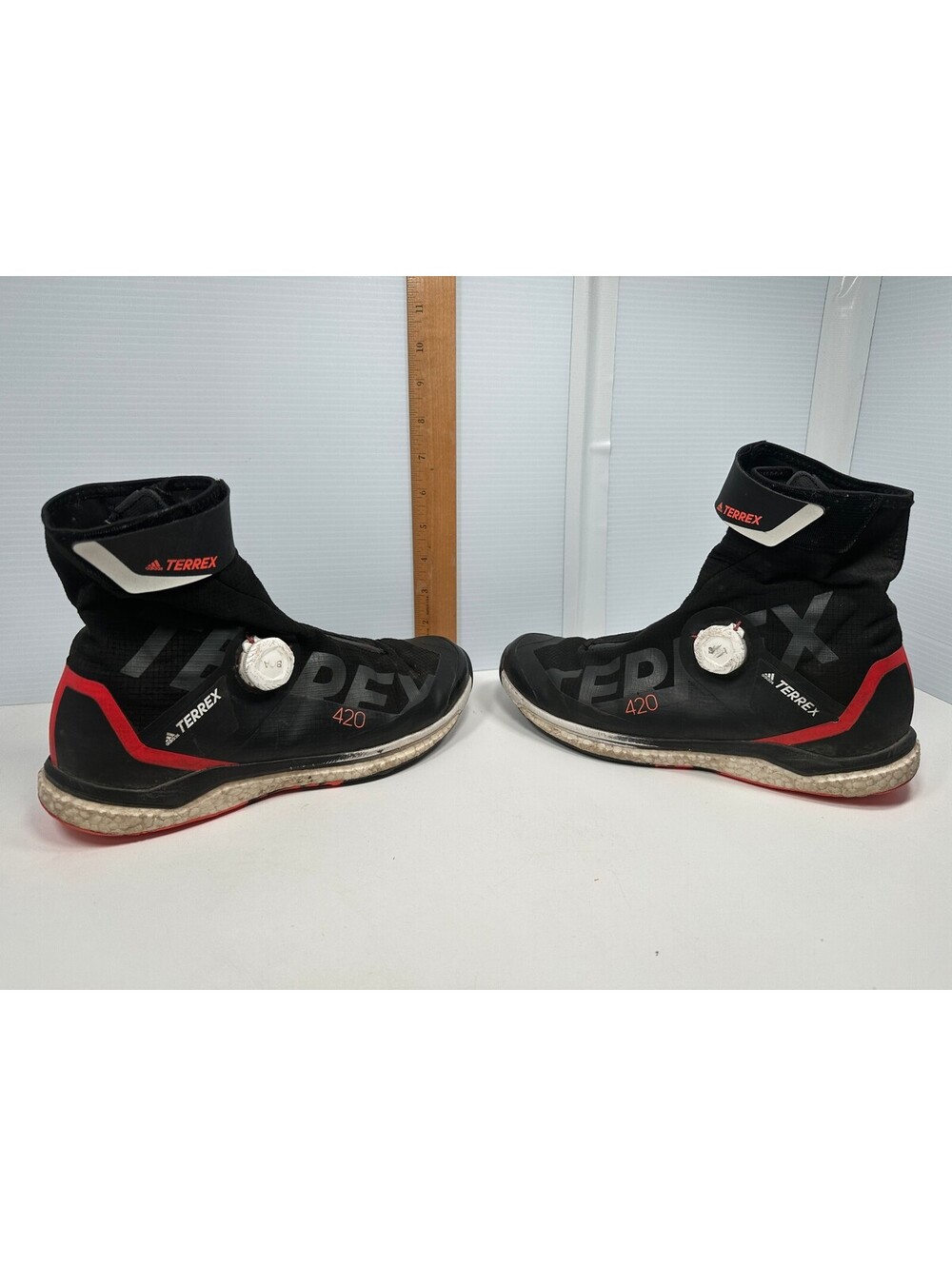 Adidas Terrex Agravic Tech Pro black red Size 6.5 Men FU7634 Hightop BOA